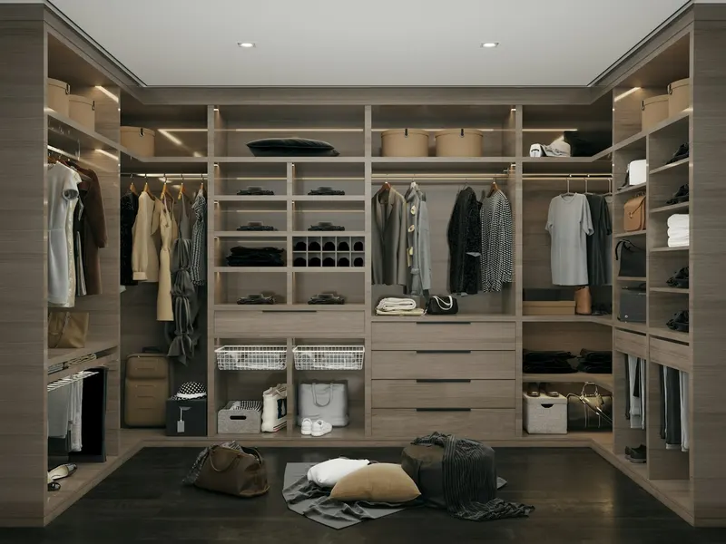 Closet e guarda-roupa planejado sob medida (imagem ilustrativa)